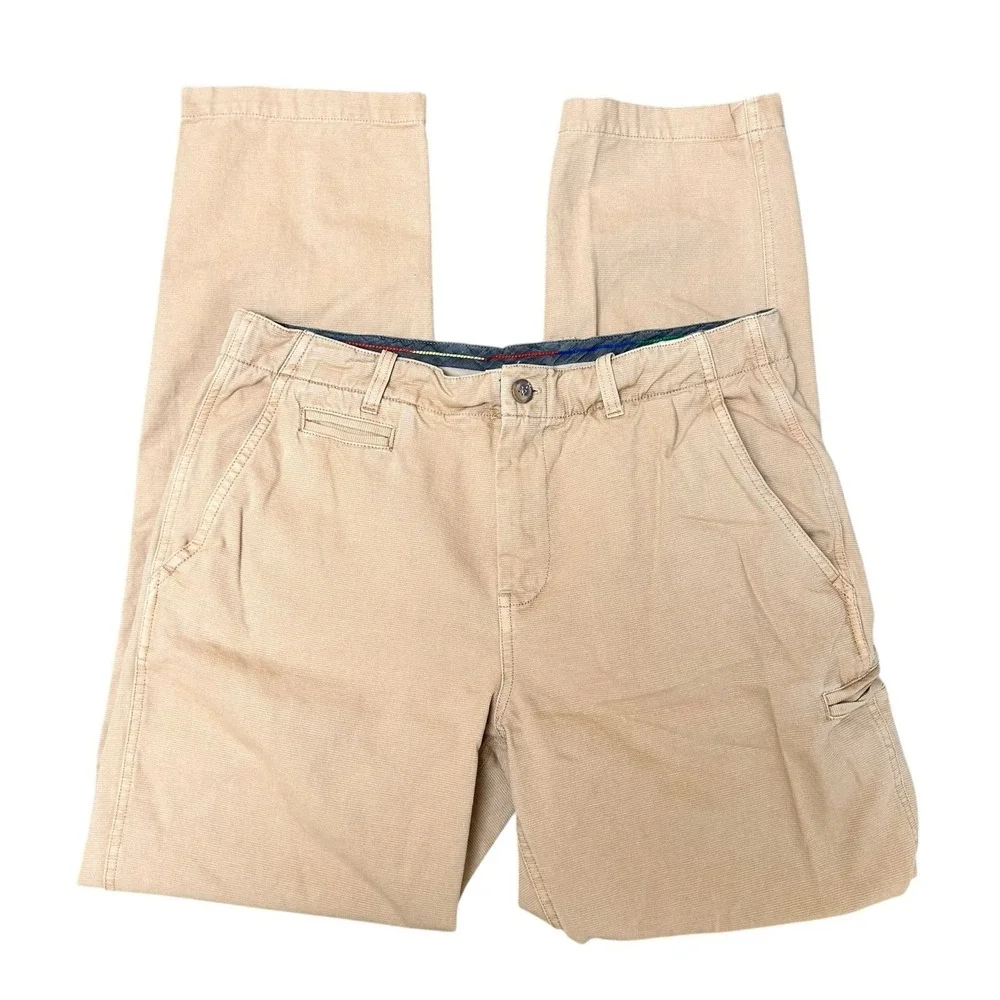Carbon 2 Cobalt Pants Mens Size 33x32 Beige Texture Rip Stop Khaki Career Casual